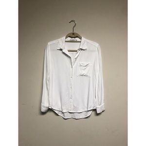 Aritzia White Button Down Shirt - Soft and Drapey!
